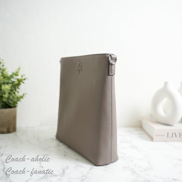 NWT Tory Burch Thea Swingpack Leather Crossbody in Wild Mushroom - Picture 4 of 10